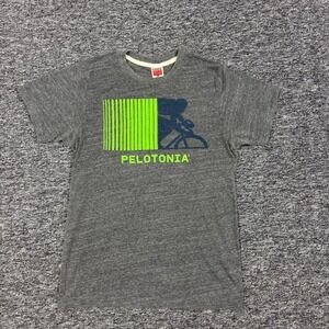 Homage Pelotonia Cycling SIngle Stitch Graphic Grey T-Shirt Size Medium